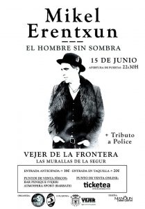 Cartel del concierto de Mikel Erentxun
