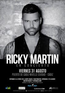 Cartel del concierto de Ricky Martin en Cádiz