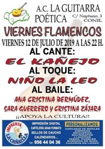 Cartel del espectáculo de flamenco